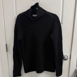 Tiger of Sweden Size Medium 100% merino wool cowl neck sweater zip detail